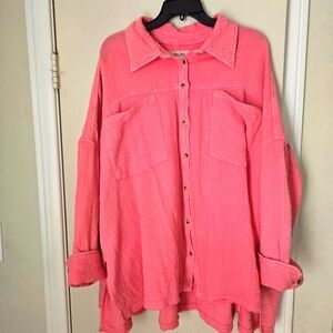 Womens L Free People Tunic Top